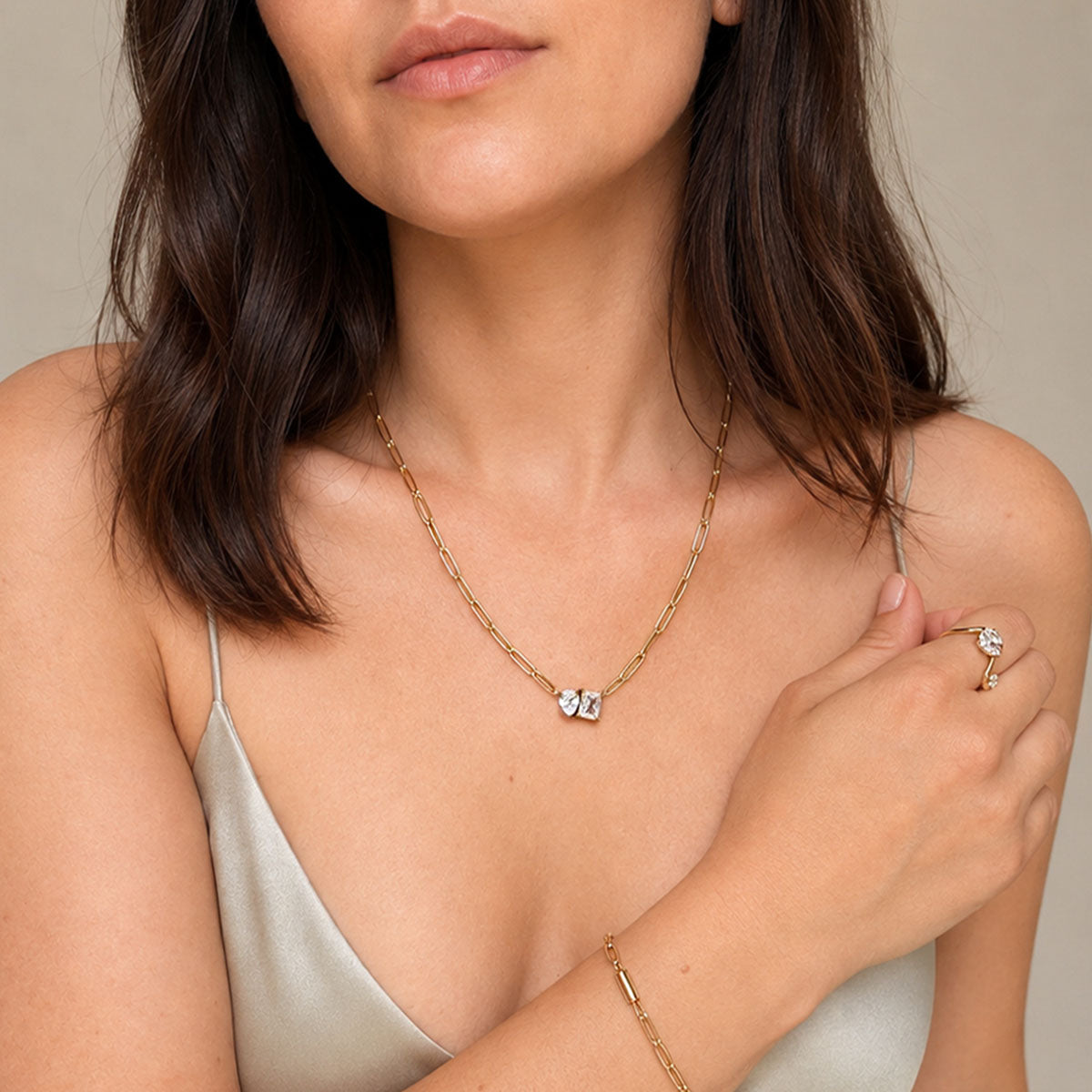 Ada Paperclip Pendant Necklace