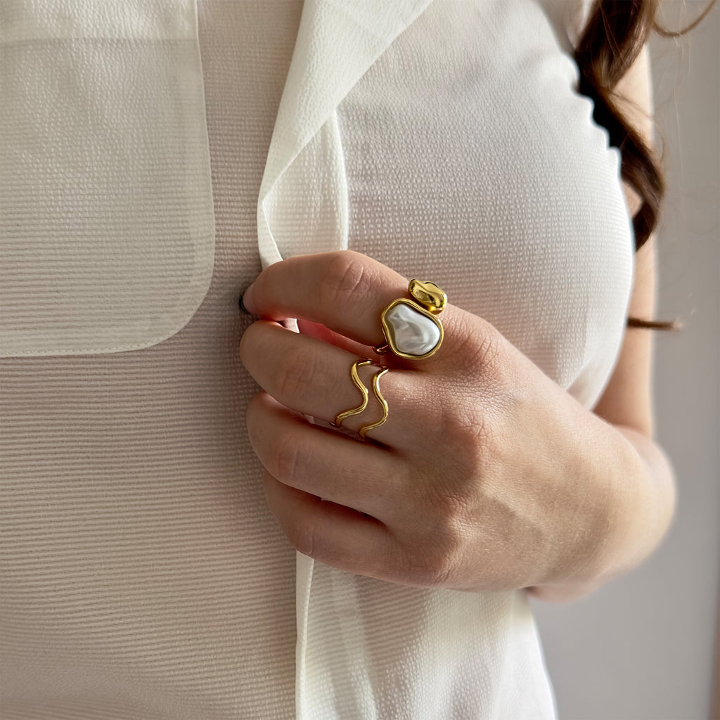 Eira Organic Pearl Ring