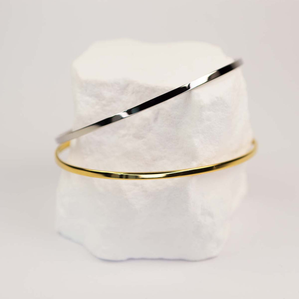 Bracciale rigido sottile Fleur