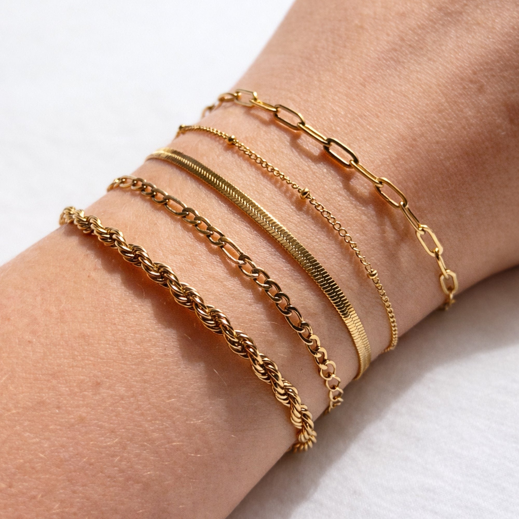 Gouden Armbanden Set - Essentieel