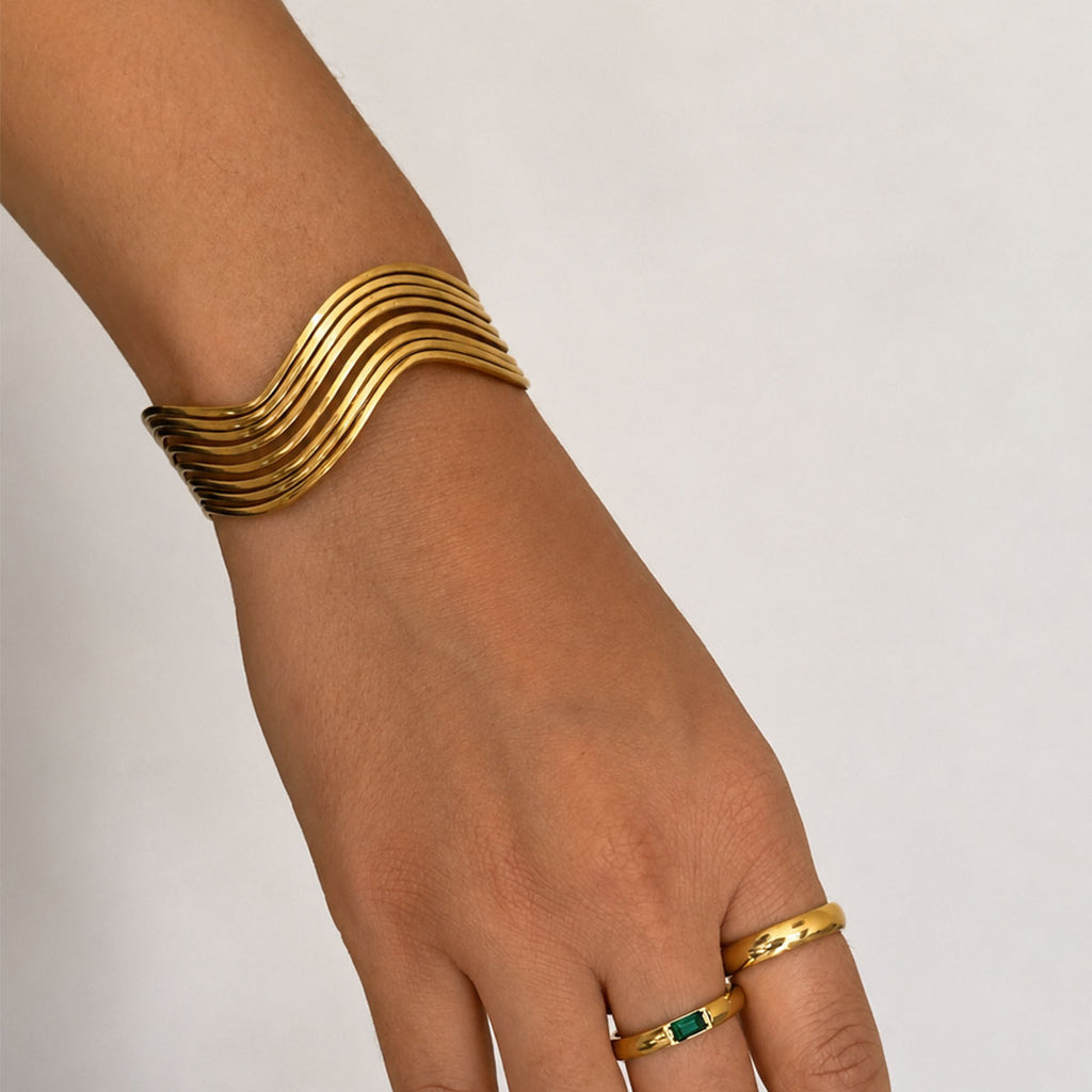 Isla Multi-Line Cuff Bracelet
