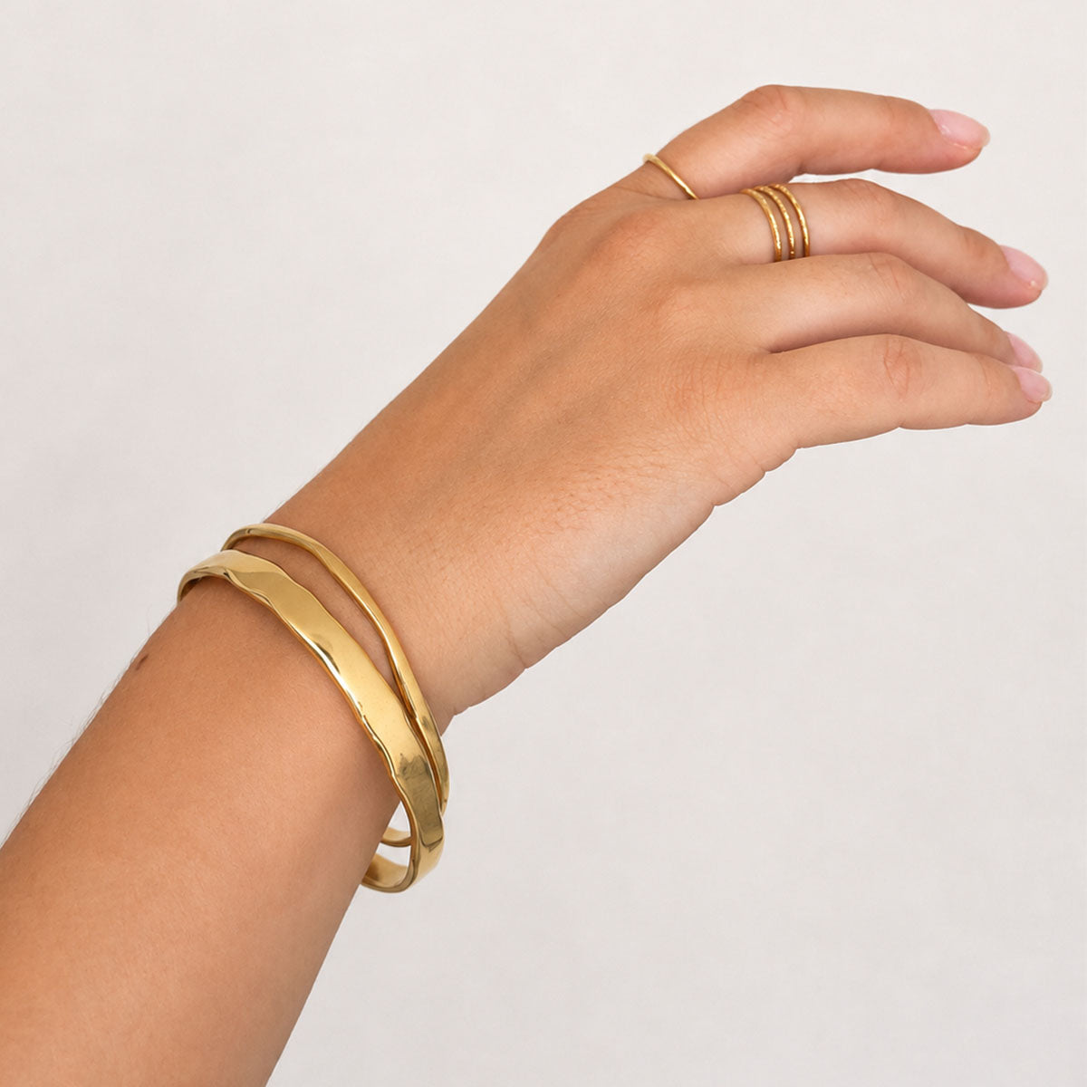Ivy Twin Wave Cuff Bracelet
