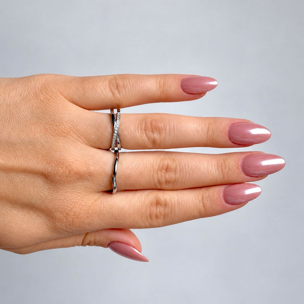 Mette Zircon Cross Ring