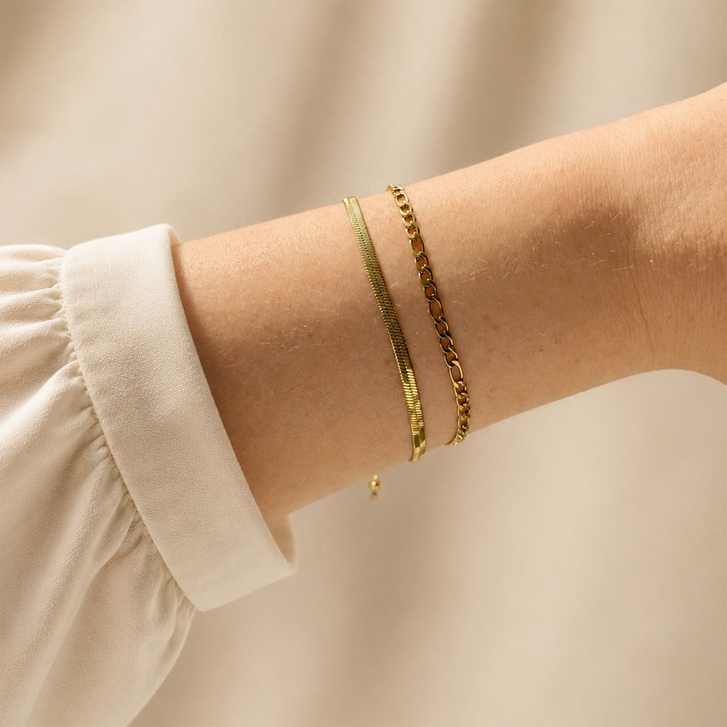 Nia Flat Snake Chain Bracelet