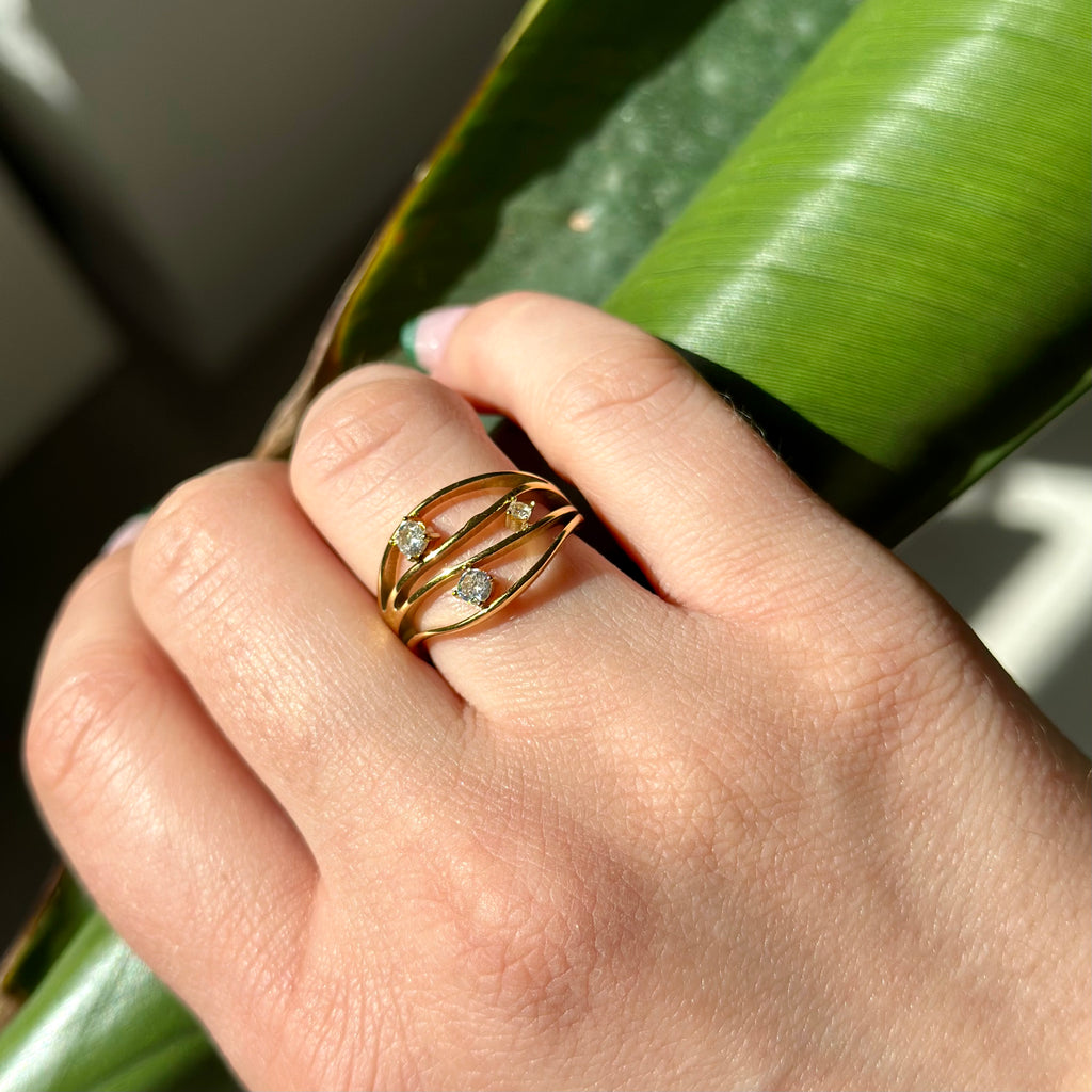 Noel Multi Band Stone Ring
