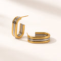 Nera Two-Tone Hoop Earrings
