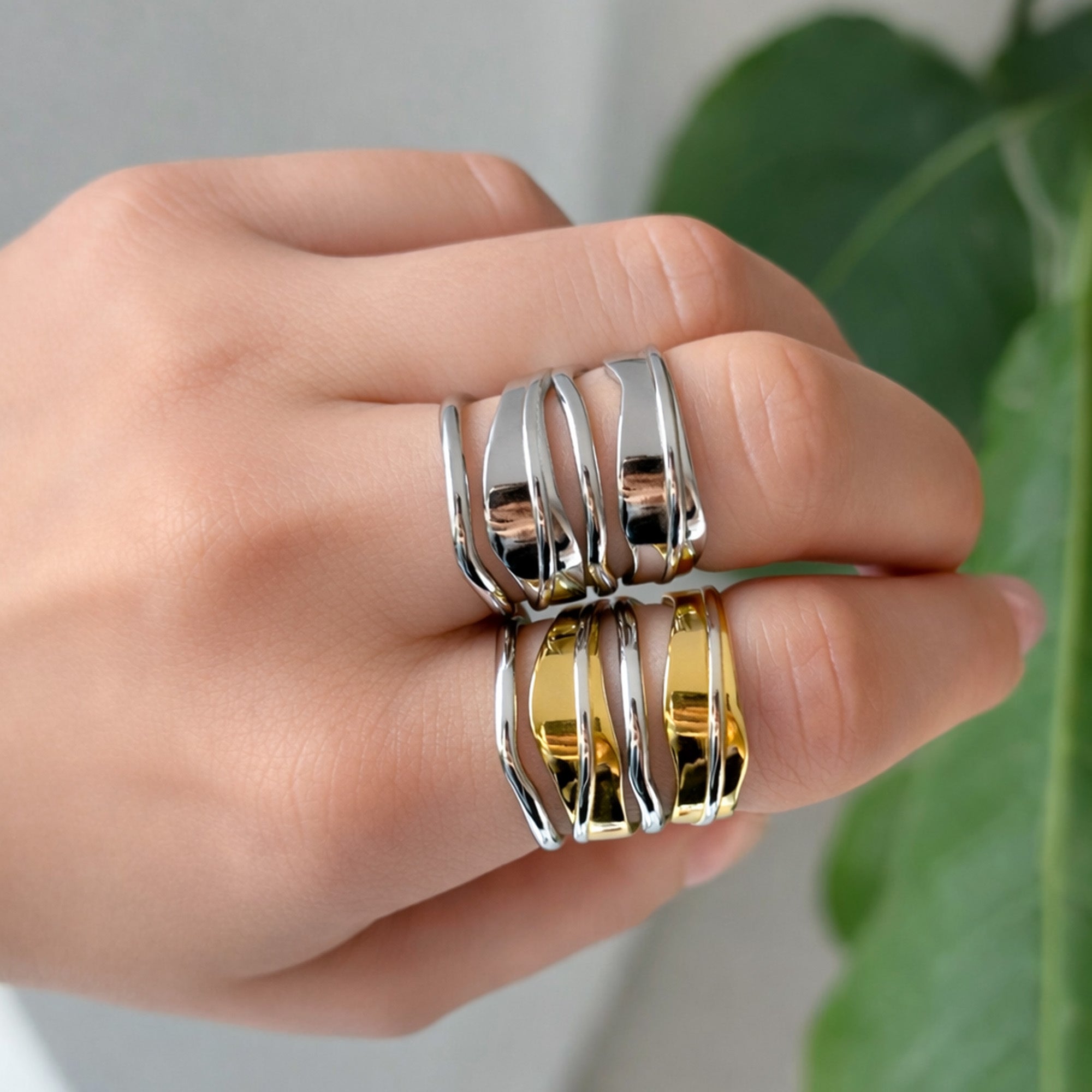 Sena Layered Line Ring