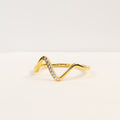 Siv Curved Crystal Ring
